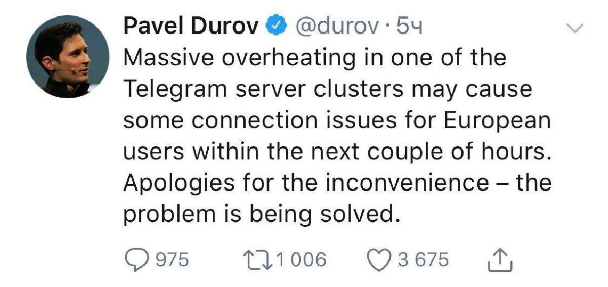Пост Павла Дурова в Twitter Пост Павла Дурова в Twitter