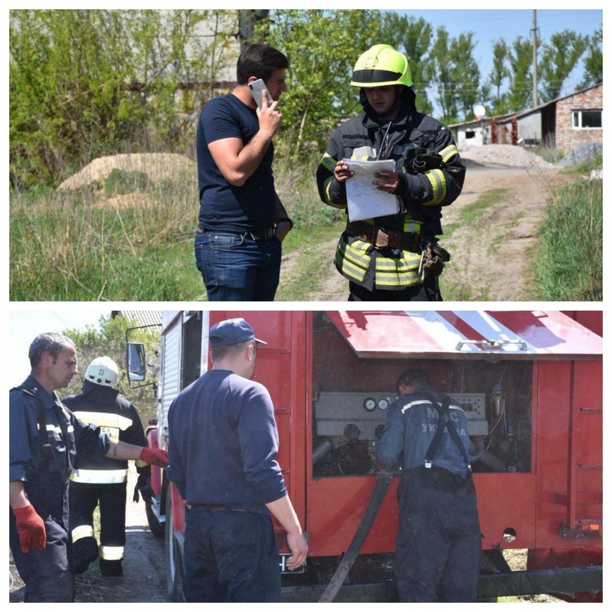 На Игрени горела территория частного домовладения