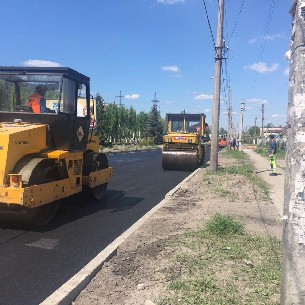 Ремонт центральной улицы в Никополе