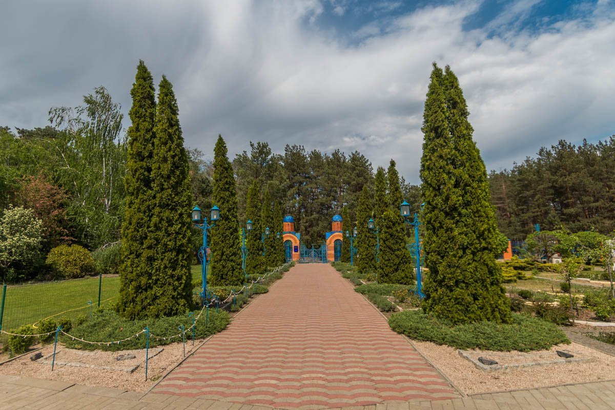 Место утопает в зелени