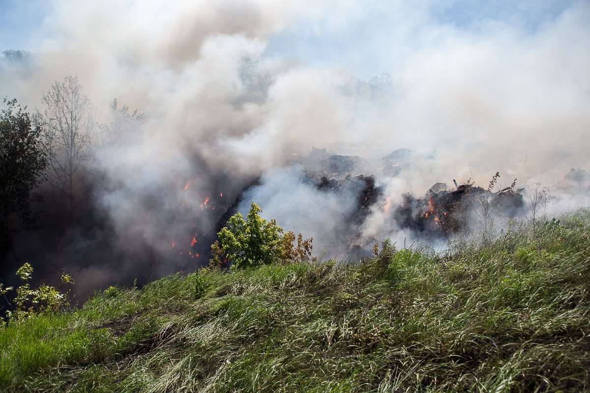 На проспекте Труда, в районе МРЭО-1, загорелась мусорная свалка На проспекте Труда, в районе МРЭО-1, загорелась мусорная свалка