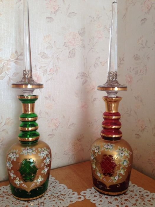 Просто два милых графина из богемского стекла Просто два милых графина из богемского стекла