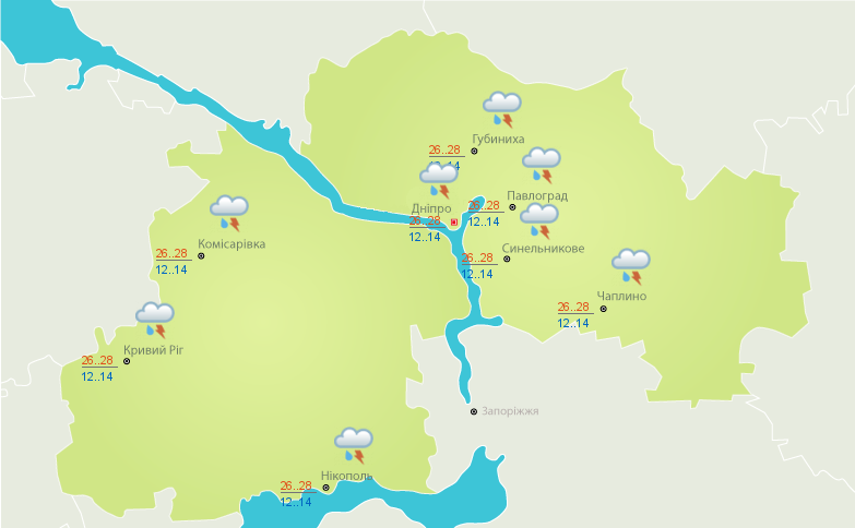 В среду с утра и до самого вечера в Днепре будет облачно В среду с утра и до самого вечера в Днепре будет облачно