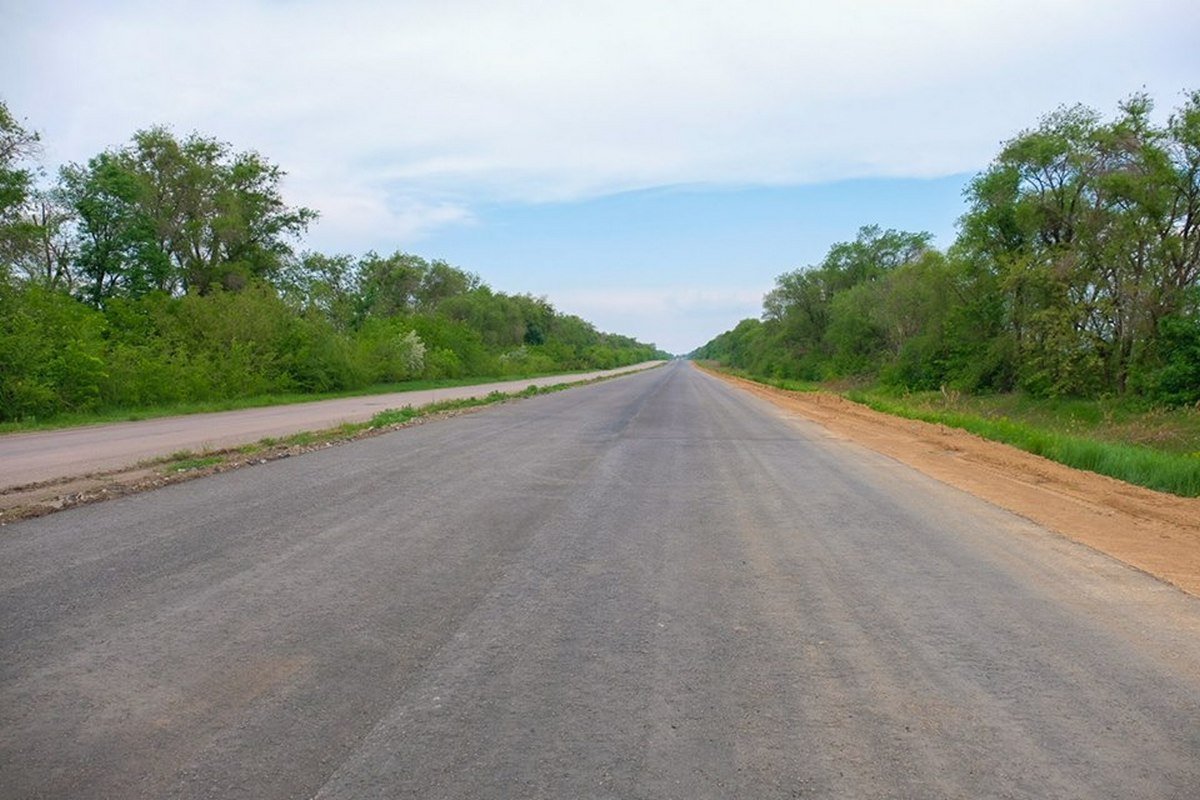 Отреставрированный участок на Криворожской трассе