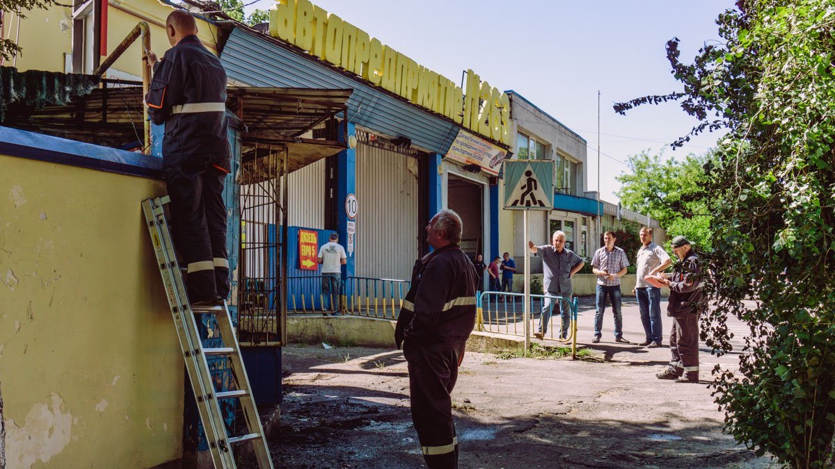 По словам патрульных, киоск находился на балансе АТП