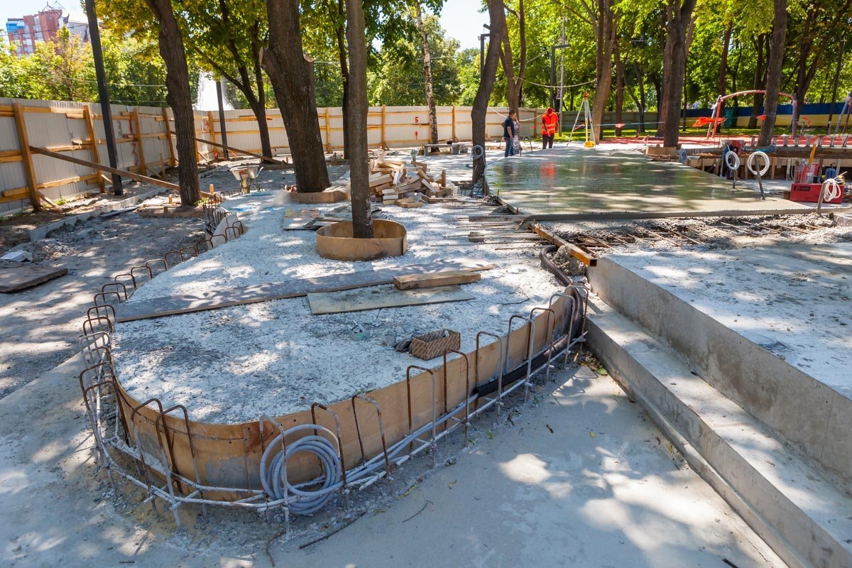 Общая площадь территории — 6000 м²