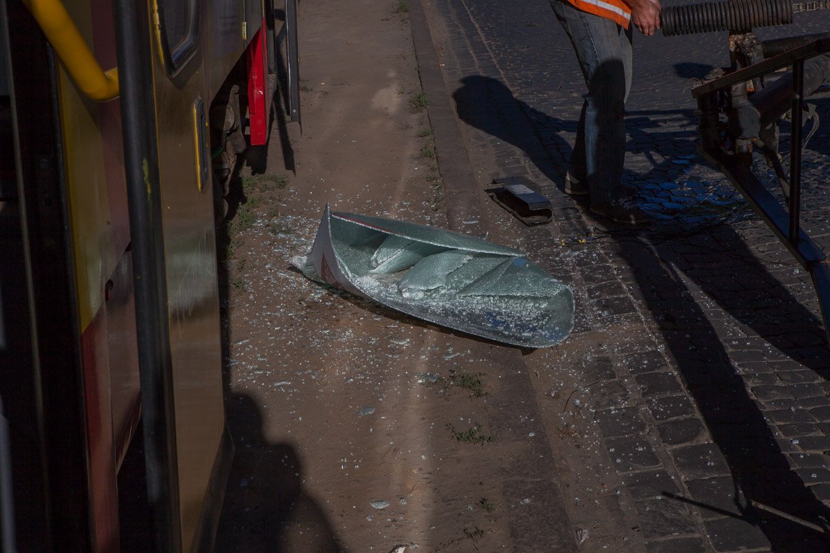 Все произошло во время движения трамвая № 1