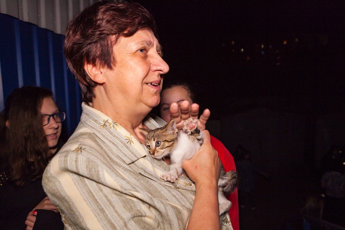 Местные жители очень обрадовались спасению котенка Местные жители очень обрадовались спасению котенка