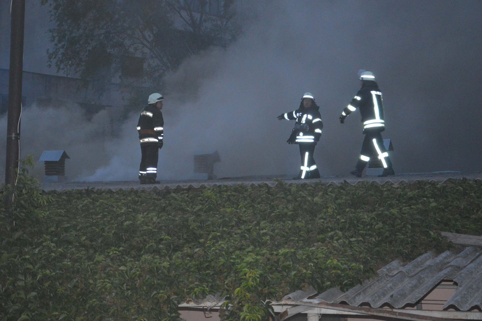 Огонь повредил крышу складского помещения и уничтожил мусор Огонь повредил крышу складского помещения и уничтожил мусор