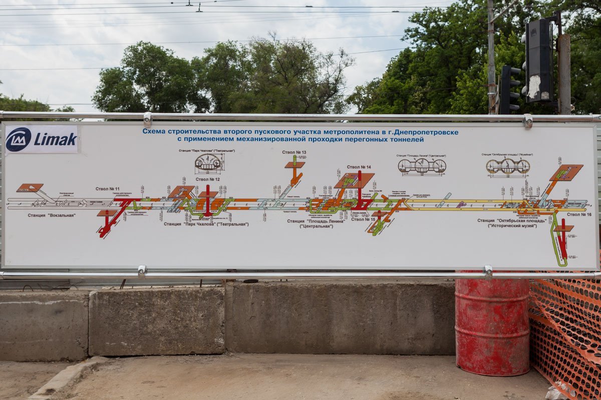 Схема строительства днепровского метрополитена Схема строительства днепровского метрополитена