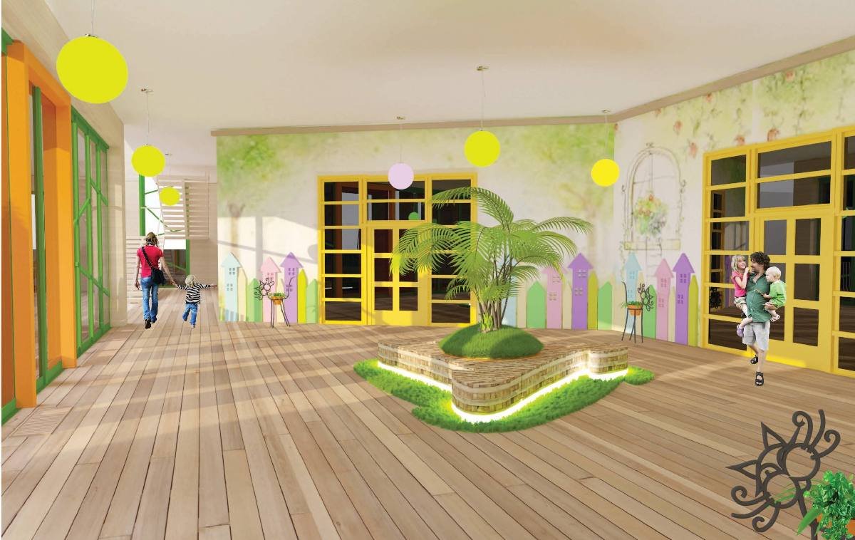 Так будет выглядеть садик внутри