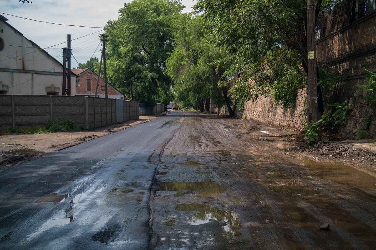 Работы начали сразу после дождя