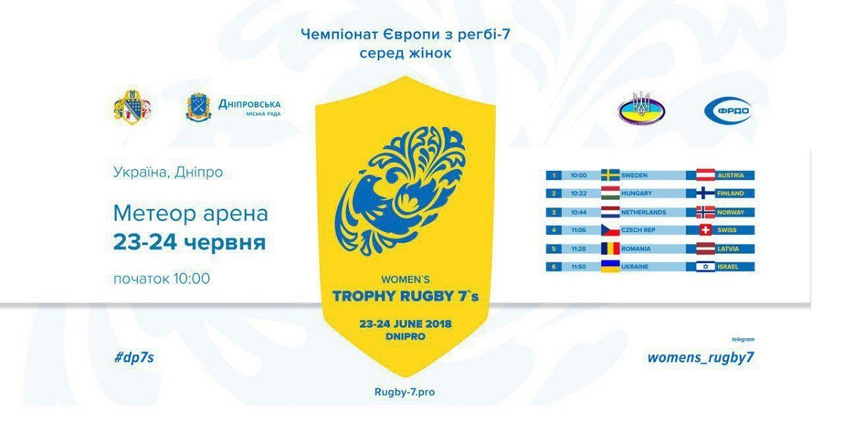 23-24 июня в Днепре впервые состоится Чемпионат Европы по регби-7 среди женщин