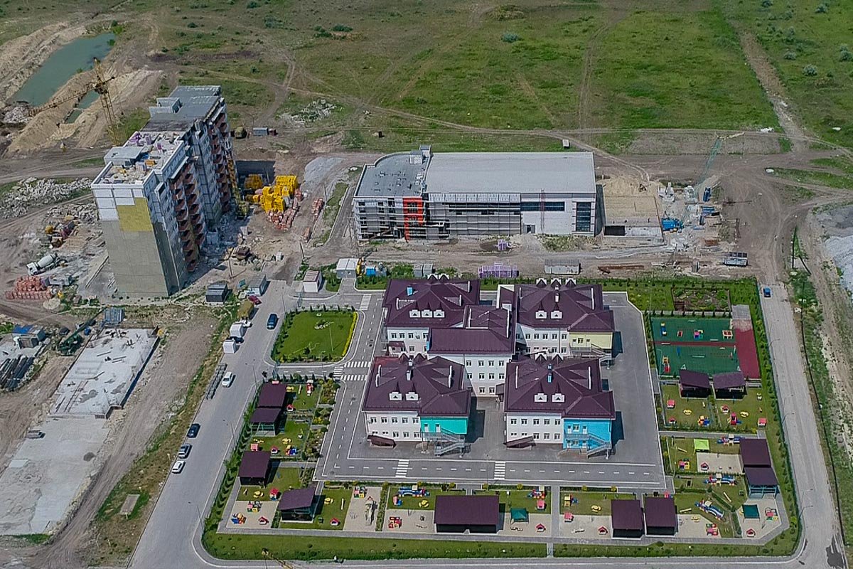 Новый детский сад с высоты птичьего полета Новый детский сад с высоты птичьего полета