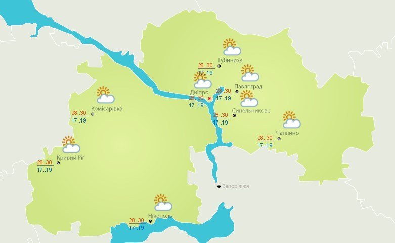 Погода на 17 июня: в Днепре будет облачно 1