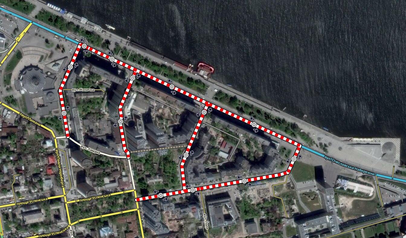 В субботу в центре Днепра перекроют движение В субботу в центре Днепра перекроют движение