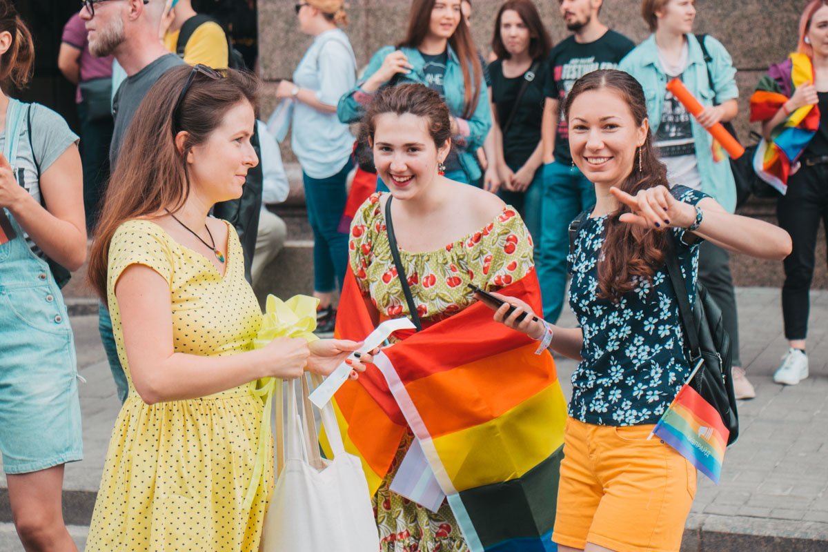 Участники парада Киев-прайд Участники парада Киев-прайд