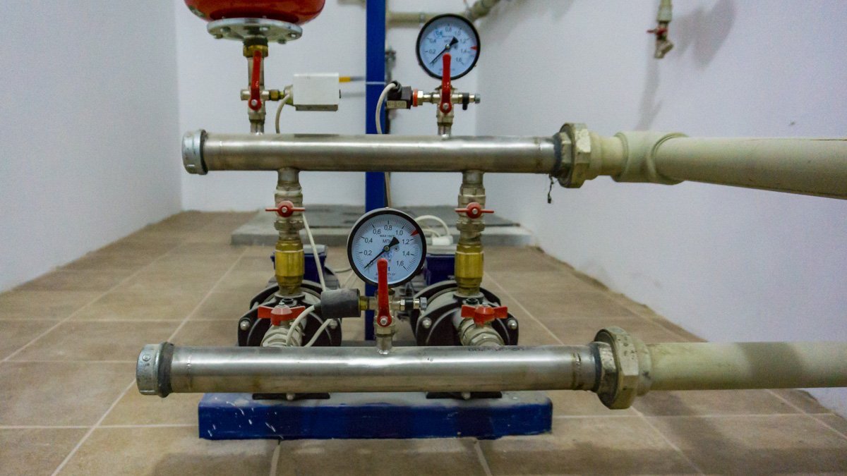 Датчики в помещении насосной станции