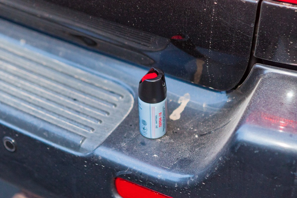 Подозреваемый брызнул баллончиком в лицо хозяину авто Подозреваемый брызнул баллончиком в лицо хозяину авто