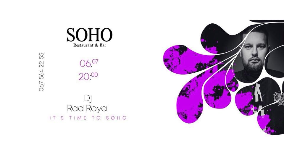 В Soho Roof bar будет зажигать DJ Rad Royal