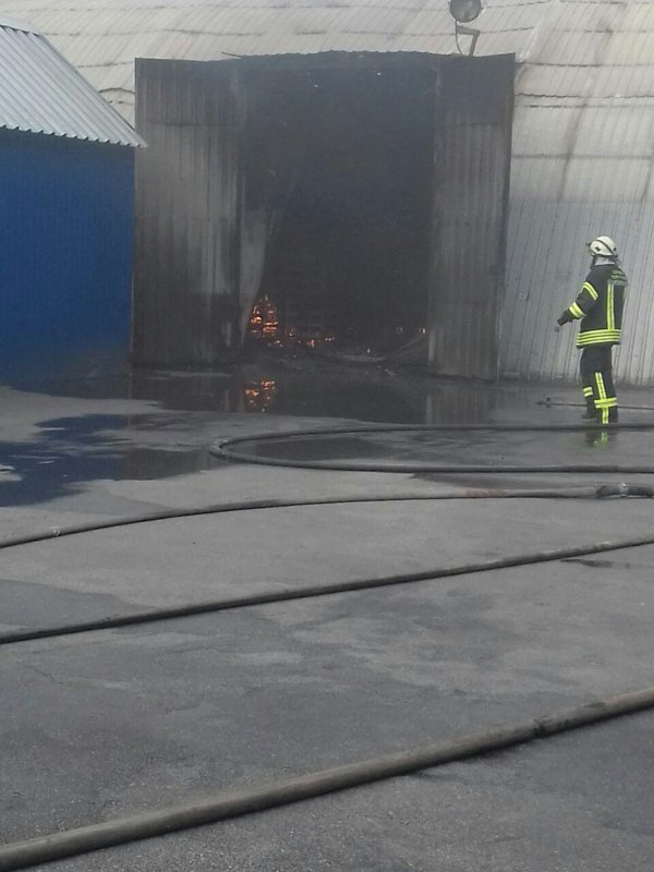 С огнем боролись спасатели