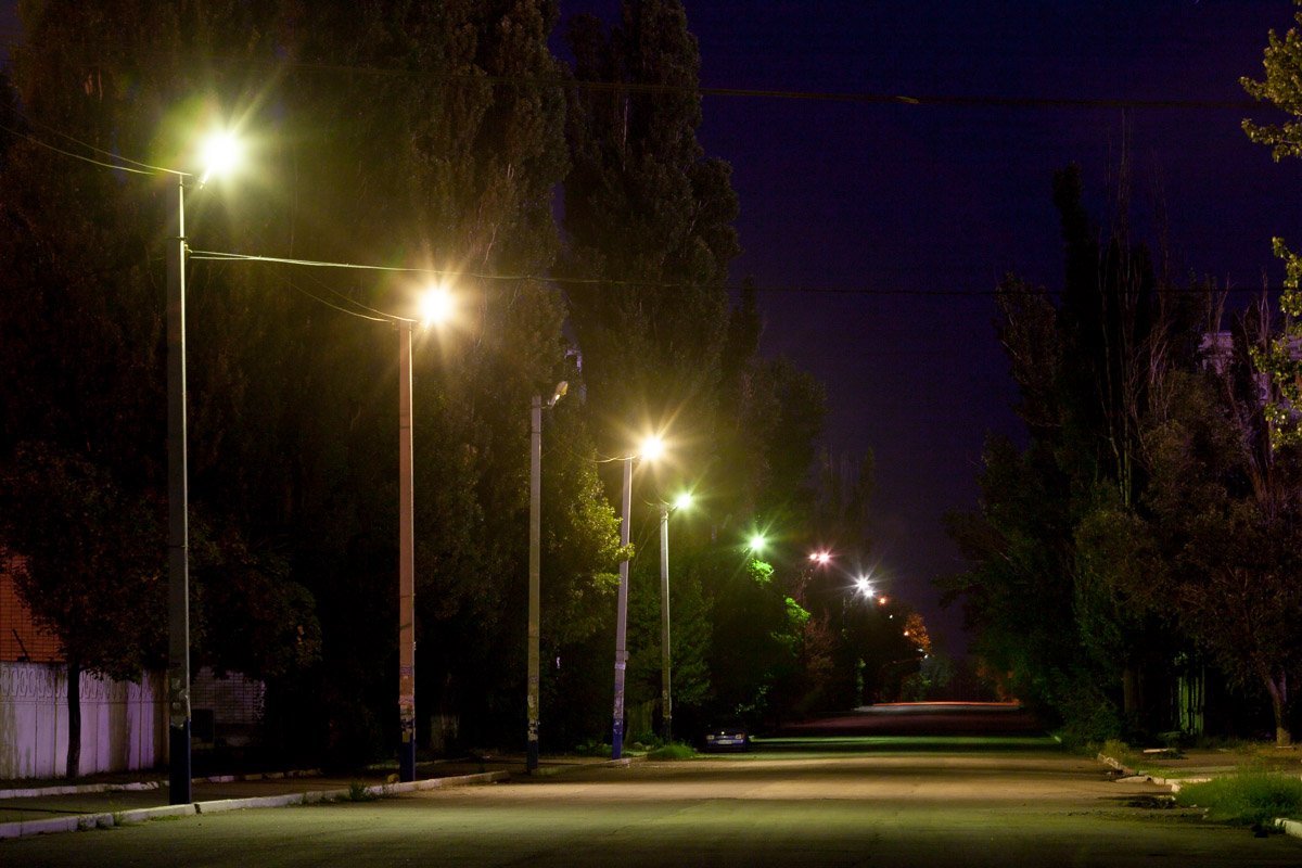 Жилмассив Северный под покровом ночи