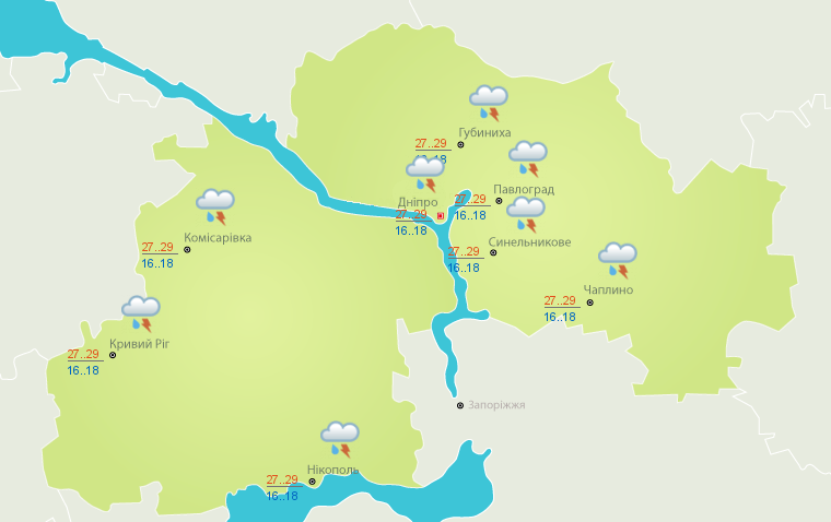 Во вторник прогнозируют грозу Во вторник прогнозируют грозу