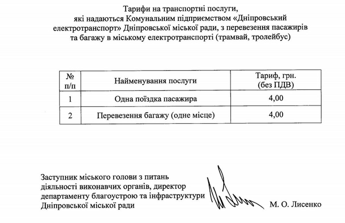 Проехаться трамваем или троллейбусом в один конец будет стоит 4 гривны Проехаться трамваем или троллейбусом в один конец будет стоит 4 гривны