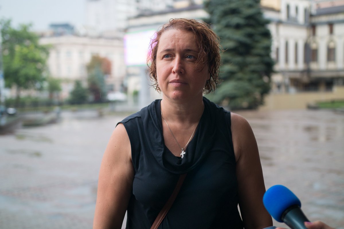 Ольга Кравченко, одна из участниц акции Ольга Кравченко, одна из участниц акции