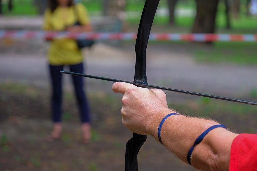 Участники АТО и их родные осваивали стрельбу из лука 10