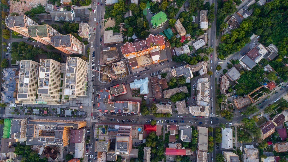 Город с высоты - великолепен