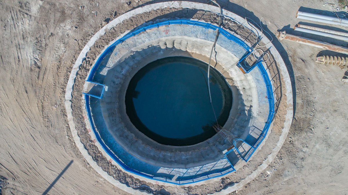 12-й ствол, затопленный водой 12-й ствол, затопленный водой