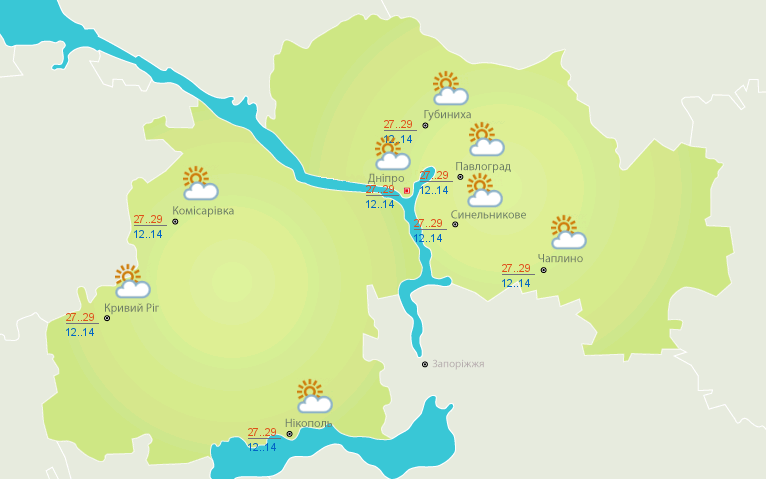 Без осадков Без осадков