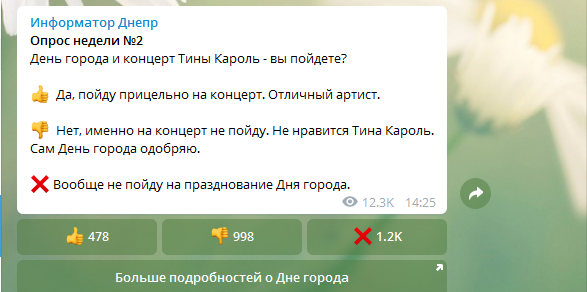Что думают в Днепре: нужен ли городу концерт Тины Кароль 3