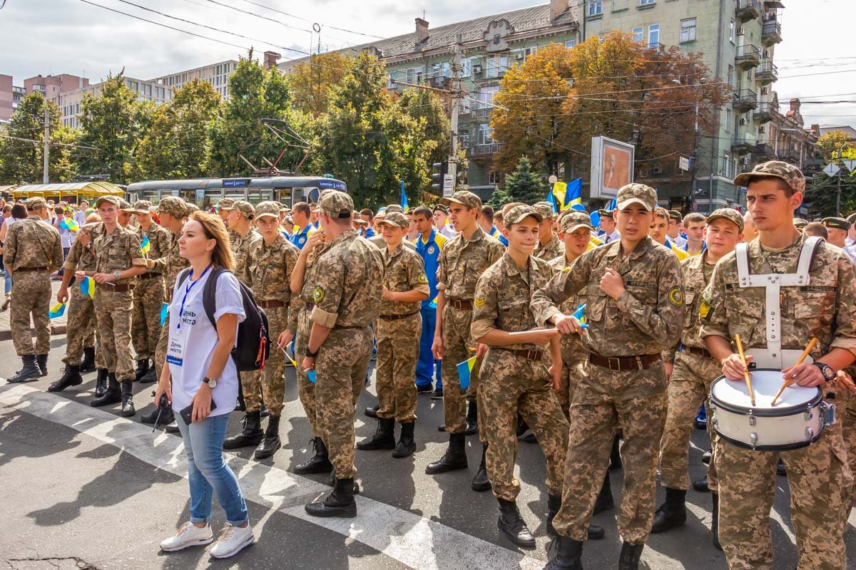 На мероприятии можно было встретить и таких ребят в форме
