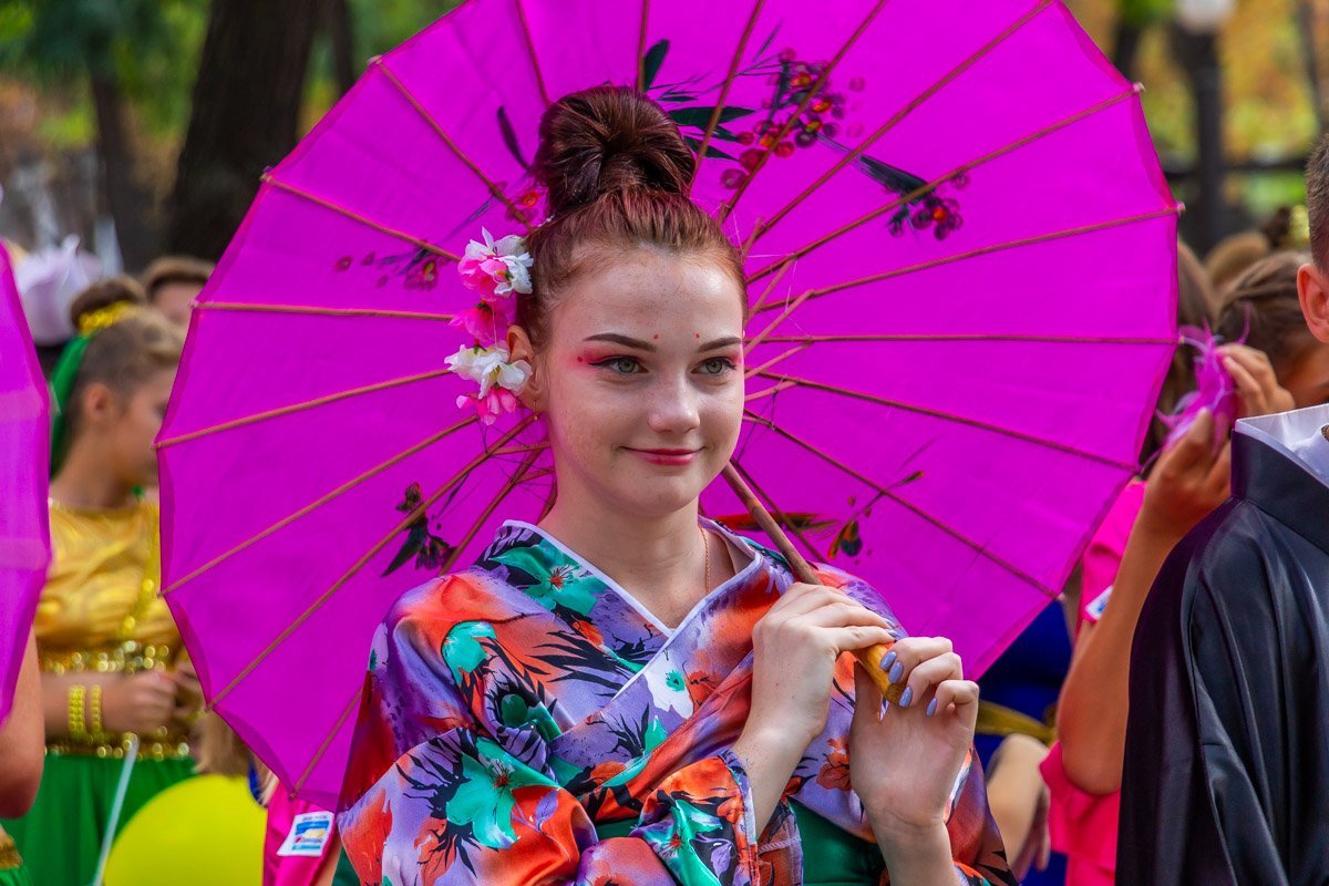 В начале парада