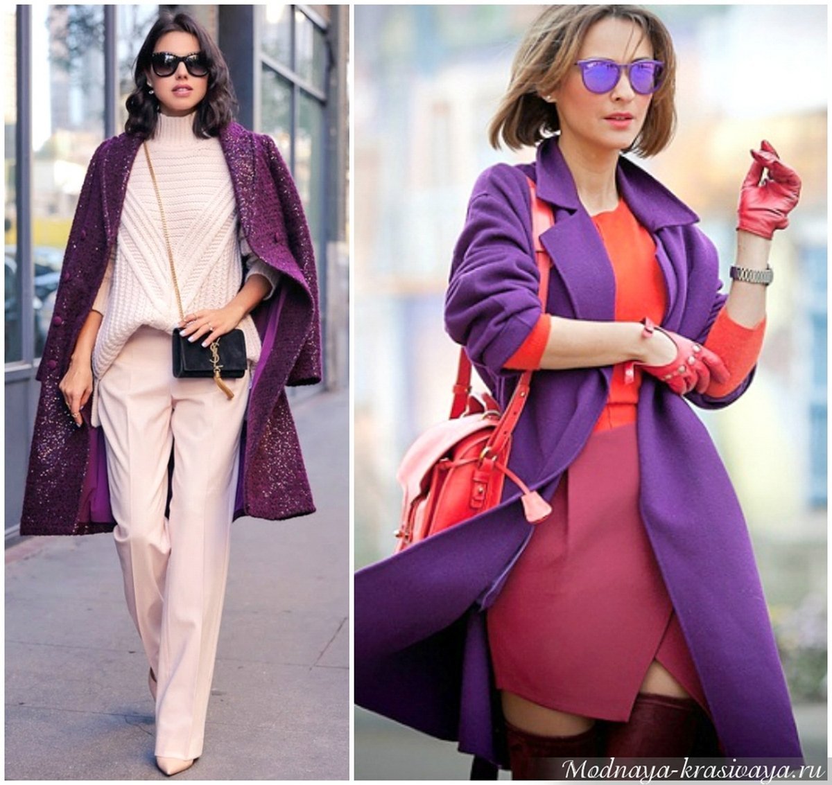 В цветовой гамме необходимо выбирать оттенки коричневого, цвет красной груши, кобальтовый и лиловый