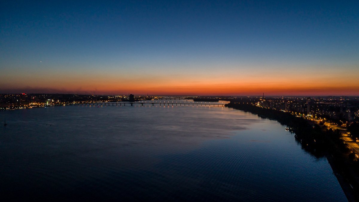 Вечерняя панорама Днепра Вечерняя панорама Днепра