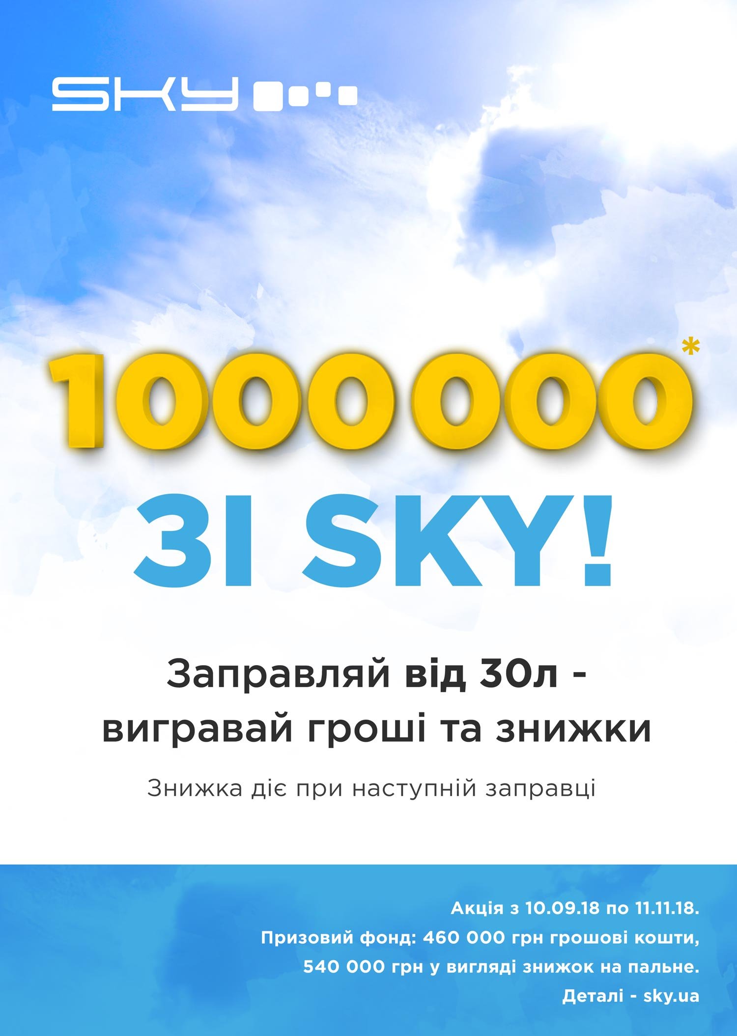 Сеть АЗС SKY разыгрывает среди клиентов денежные призы и скидки 2