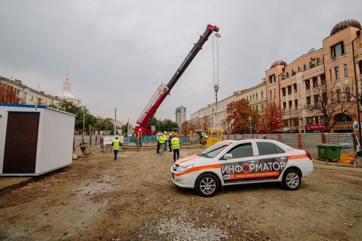 Строительная площадка возле колодца ствола №13