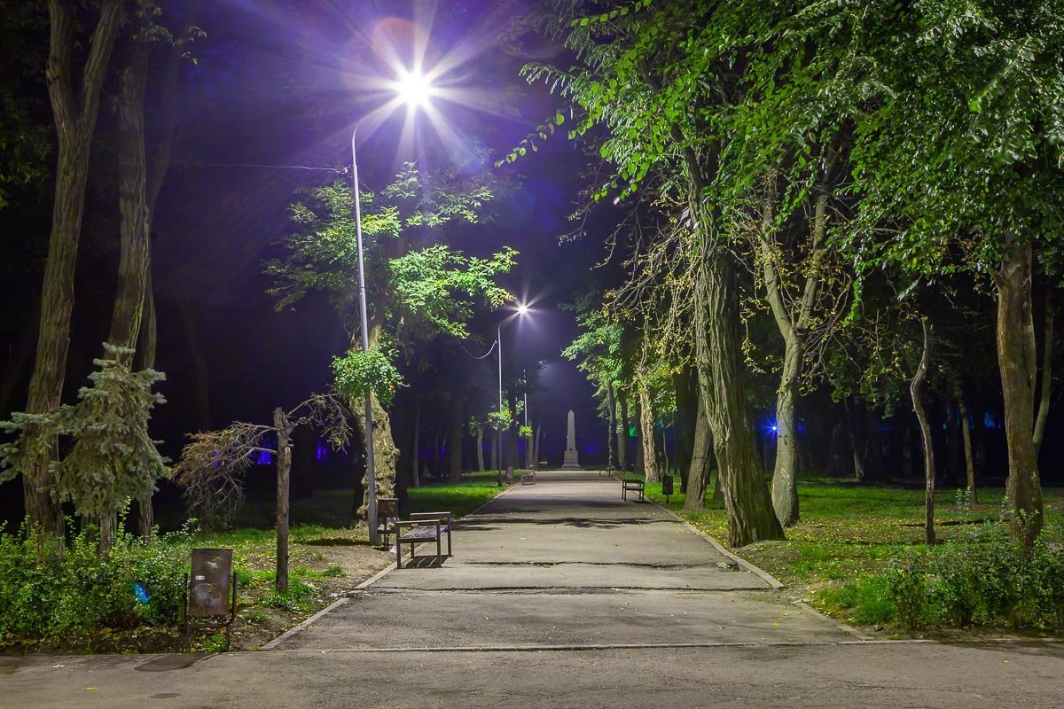 Парк имени Писаржевского после заката