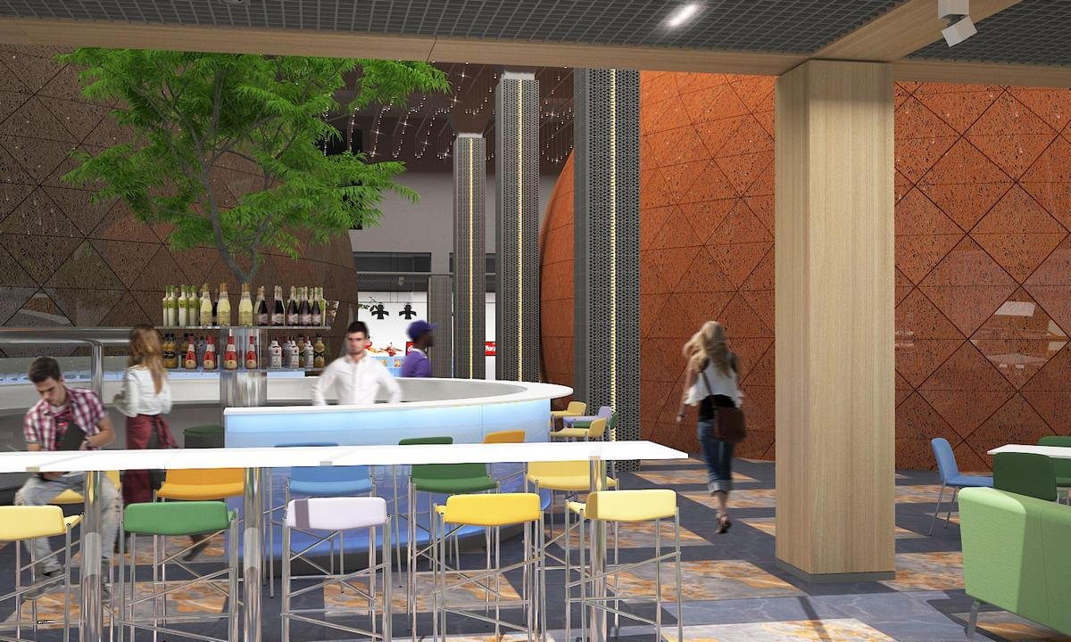 Сферические залы и бар Сферические залы и бар