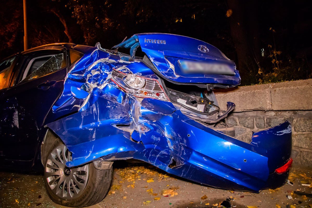 В результате ДТП пострадал водитель Hyundai В результате ДТП пострадал водитель Hyundai