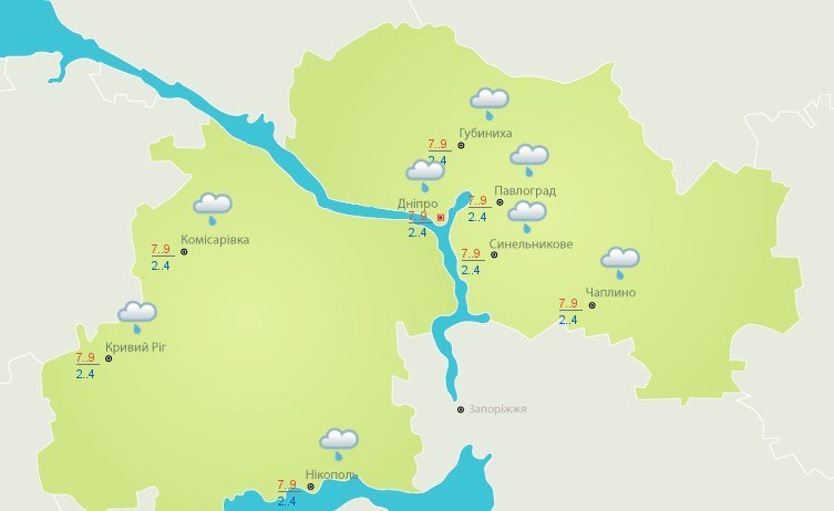 В пятницу будет дождливо и ветрено В пятницу будет дождливо и ветрено