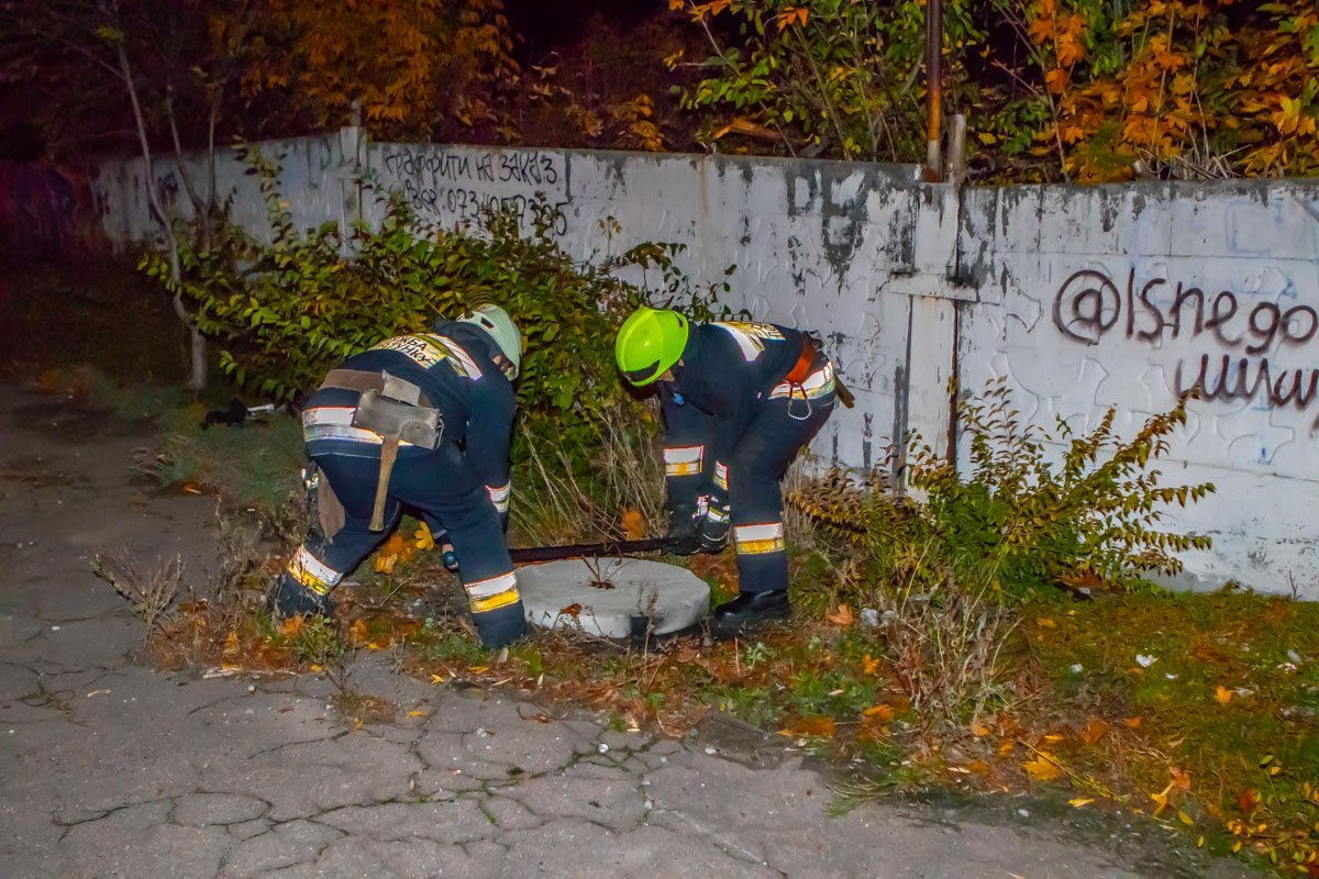 В коллекторе находятся кабели нескольких структур