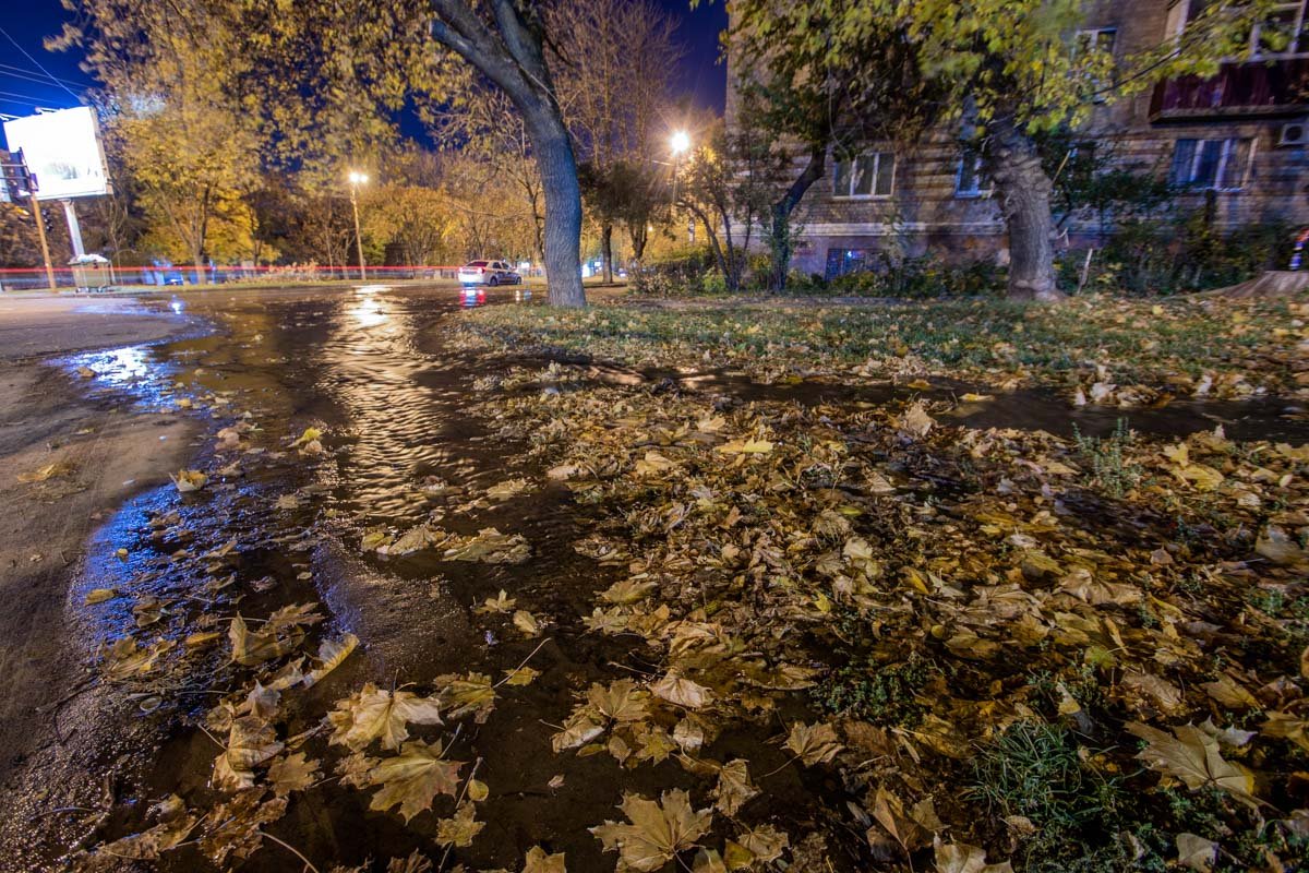 На проспекте Поля прорвало водопровод На проспекте Поля прорвало водопровод