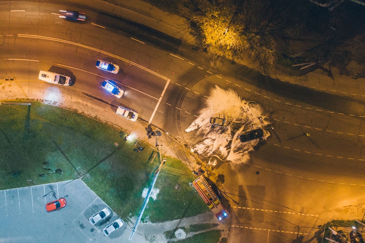 Участок дороги на улице Космической где произошло ДТП временно перекрыт Участок дороги на улице Космической где произошло ДТП временно перекрыт