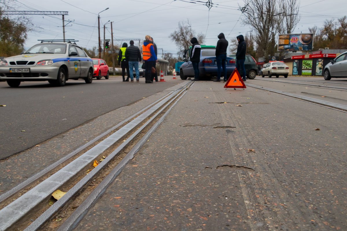 На мосту столкнулись Daewoo и Fiat