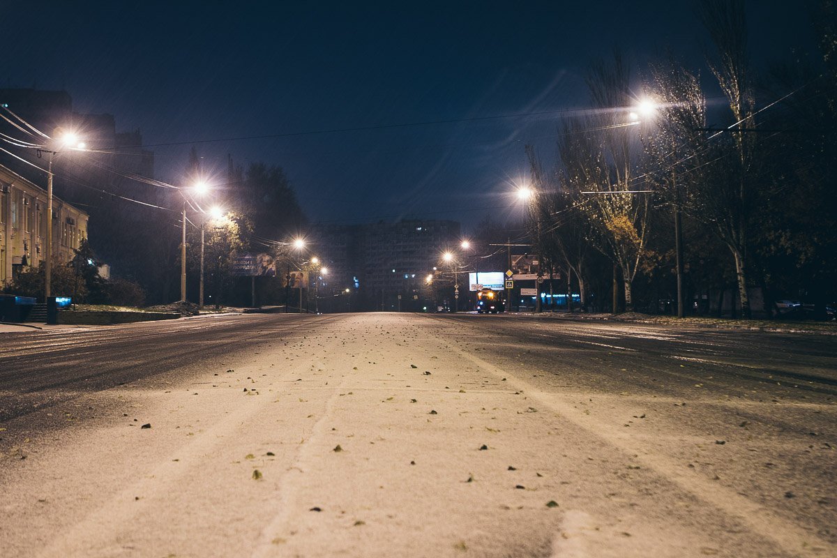 Романтика ночных заснеженных дорог Романтика ночных заснеженных дорог