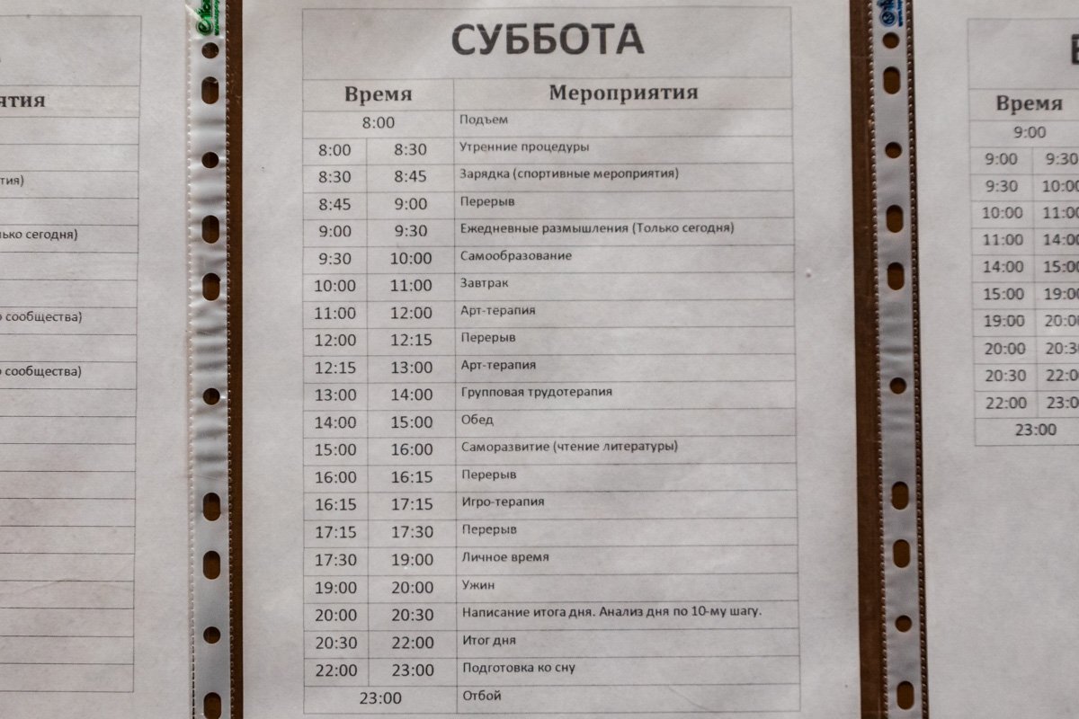 Типичная суббота реабилитанта